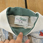 Vintage 1990s Artisans Winter Wolf Graphic Print AOP Crewneck Sweatshirt Mens L
