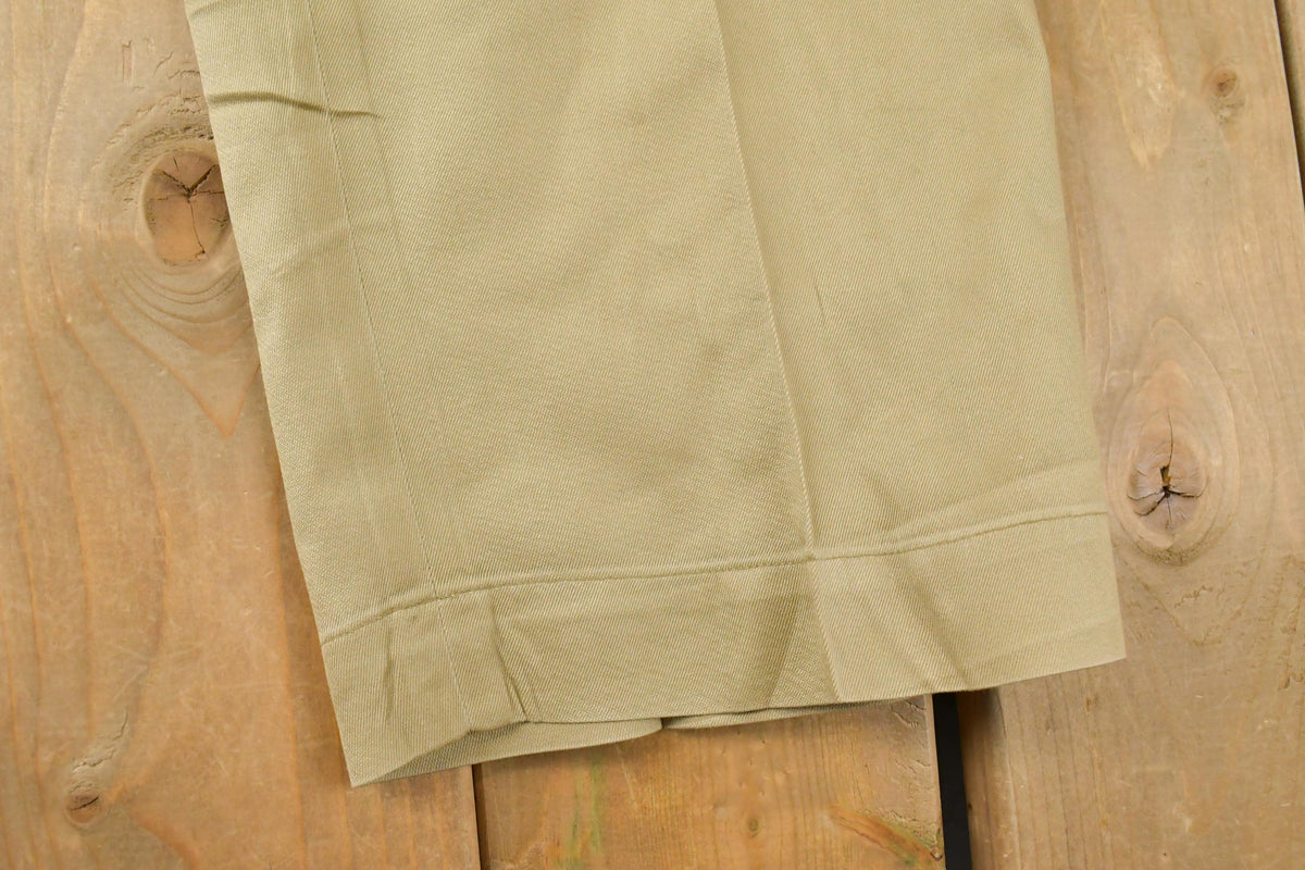 Vintage 1950s Military Starched Naval Army Khaki Pants Men's 29 x 30