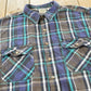 Vintage 2000s Five Brother Plaid Flannel Button Up Shirt Men's XLT