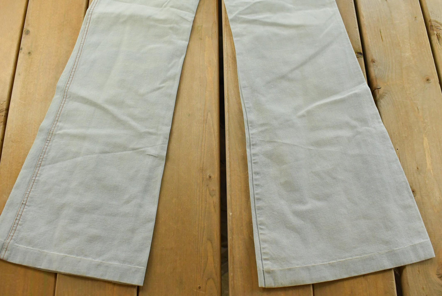 Vintage 1980s Gledson Bell Bottom Denim Light Wash Blue Jeans Men's 27 x 31