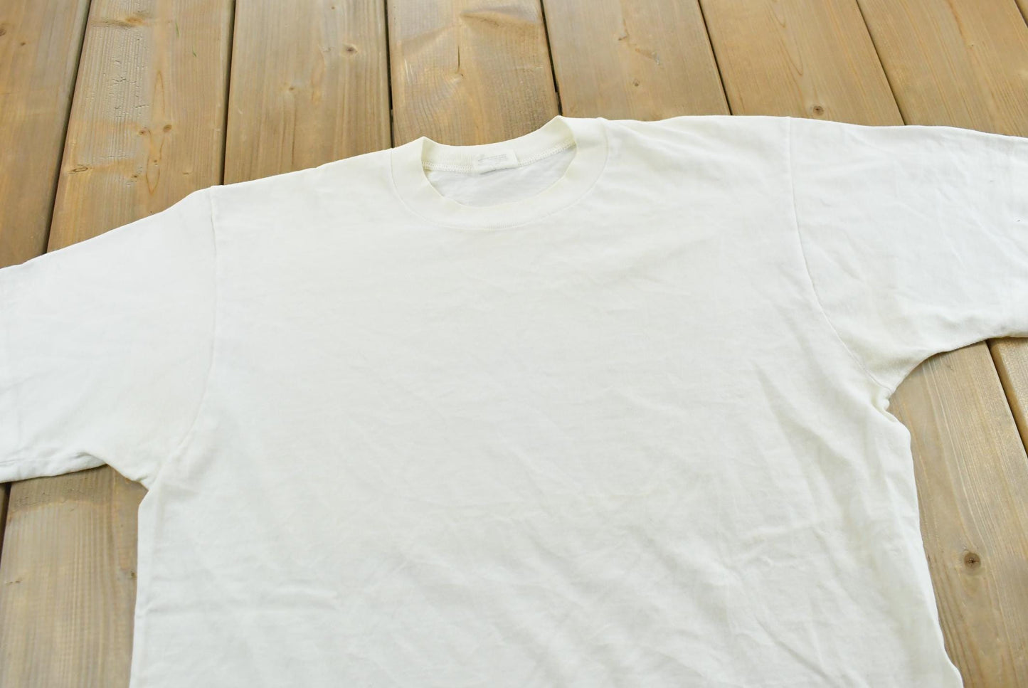 Vintage 1990s Oakton Blank White T-Shirt M Men's Medium