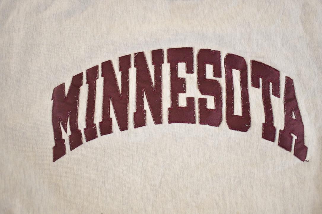 Vintage 1990s Minnesota Crossgrain Spellout Souvenir Crewneck Sweatshirt Men's M