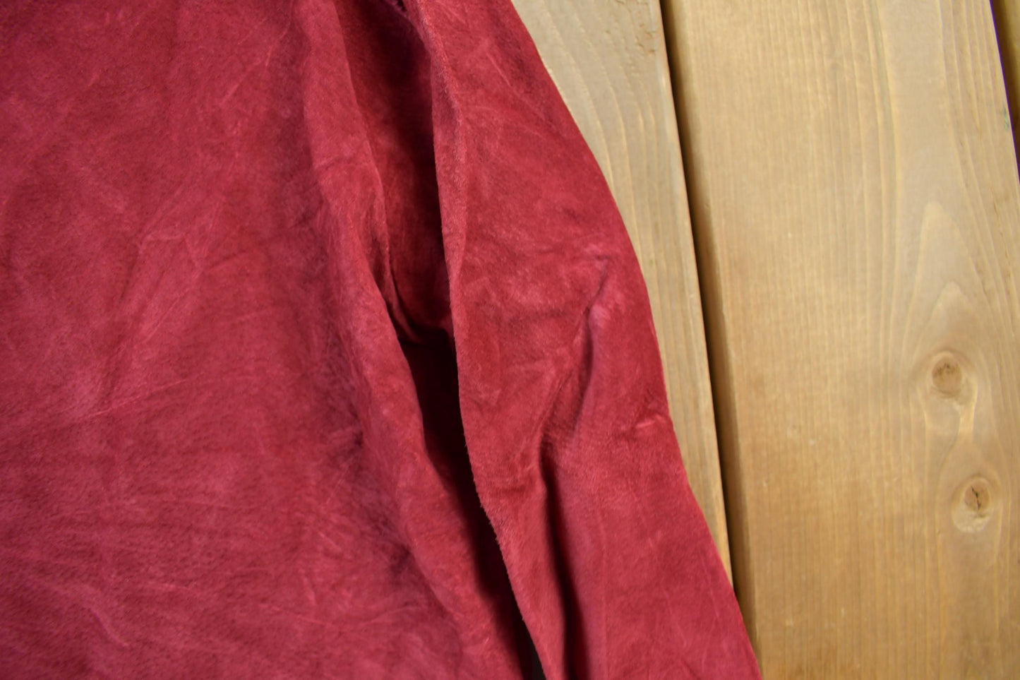 Vintage 1990s Style & Co Suede Leather Button Up Shirt Men's Medium