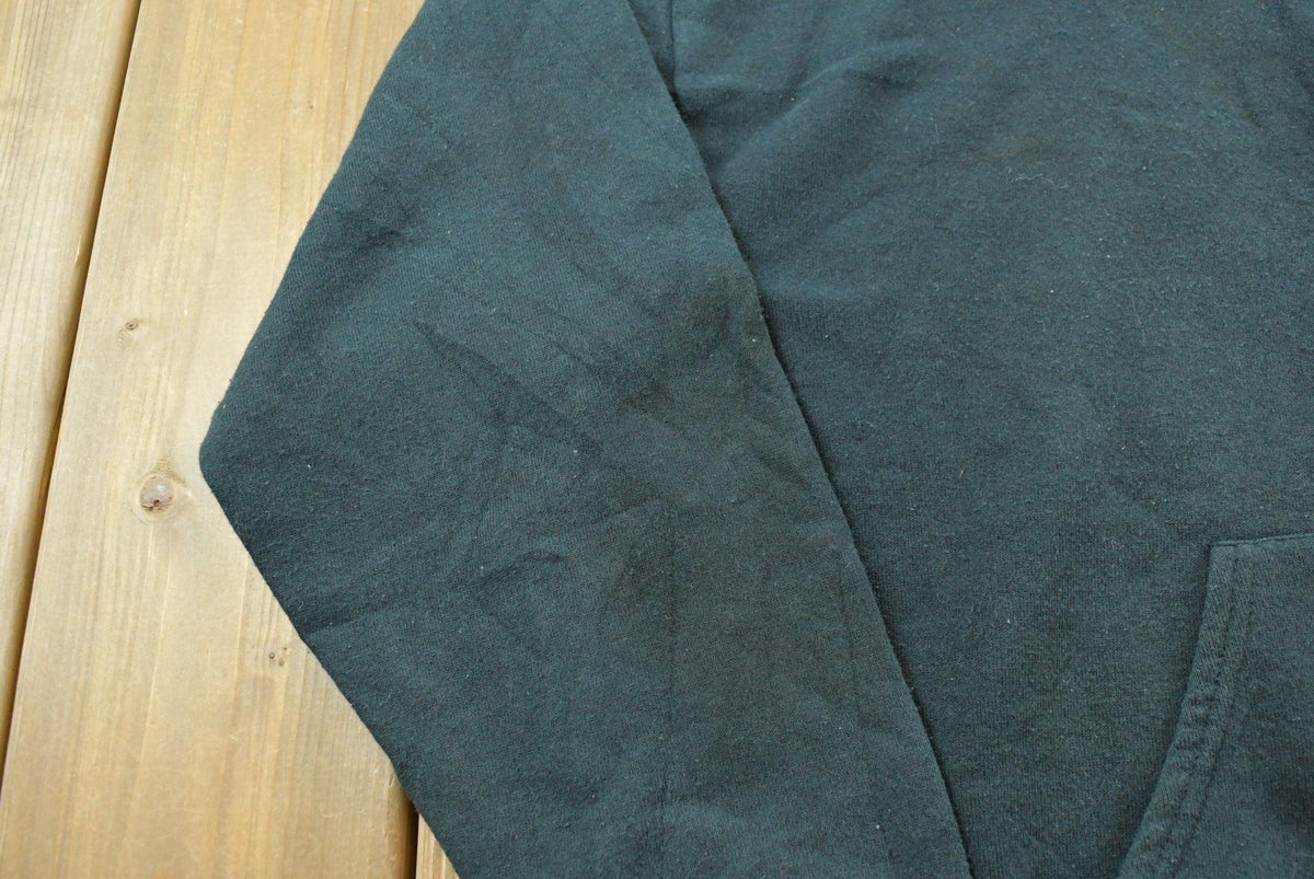 Vintage 2000s Black Blank Zip Up Hoodie Sweatshirt Men's L