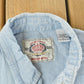 Vintage 1990s Bugle Boy Gold Crest Denim Button Up Shirt Men's Large