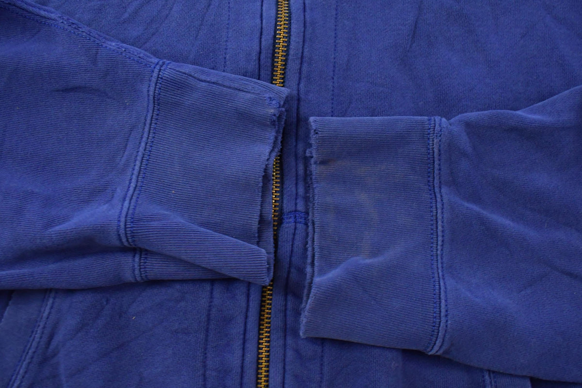 Vintage 1990s Polo Ralph Lauren Blue Thermal Lined Full Zip Hoodie Men's 2XL