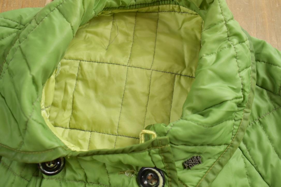 Vintage 1970s Quilted Overcoat Jacket Men's XL