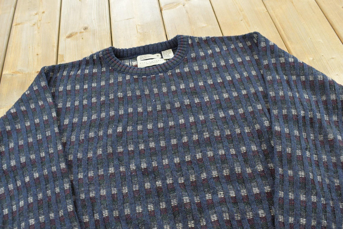 Vintage 1990s City Casuals Haggar Acrylic Wool Knit Crewneck Sweater Men's M