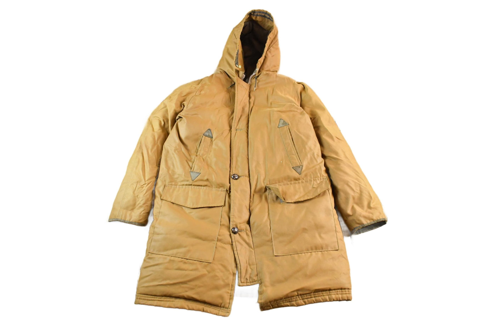 Vintage 1980s Down Full Zip Parka Puffer Jacket Men's L