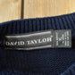 Vintage 1980s David Taylor USA American Flag Acrylic Knit Sweater Men's L