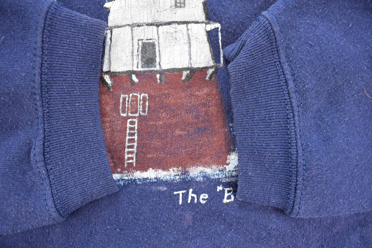 Vintage 1990s The Bug Lighthouse Graphic Travel Crewneck Sweatshirt Women's XL