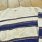 Vintage 1990s 417 Van Heusen Striped Cotton Knit Crewneck Sweater Men's M