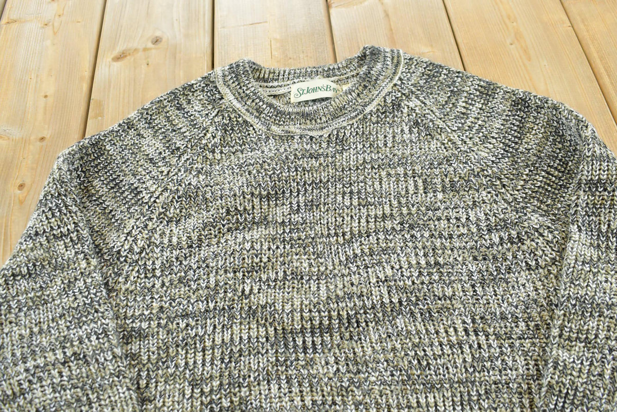 Vintage 1980s St John's Bay Abstract Acrylic Knit Crewneck Sweater Men's S