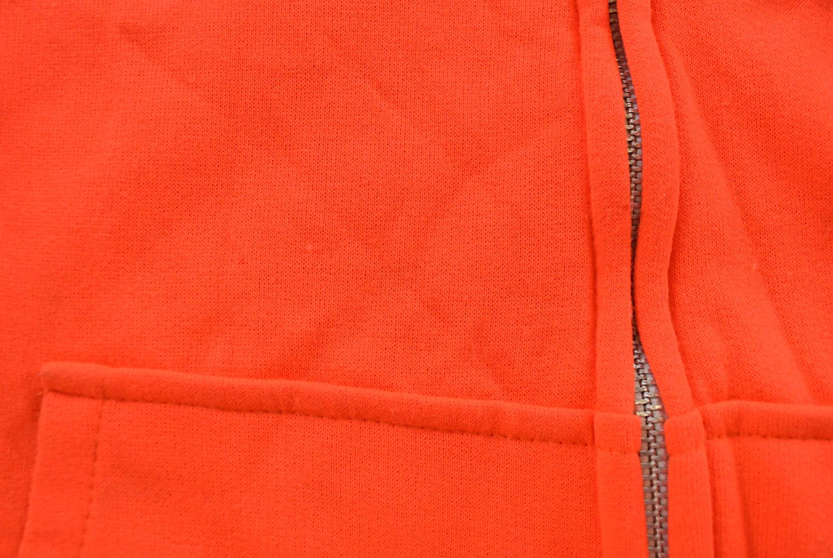 Vintage 1990s Chill Buster Camber II High Visibility Orange Thermal Lined Zip Up Hoodie Sweatshirt Men's L