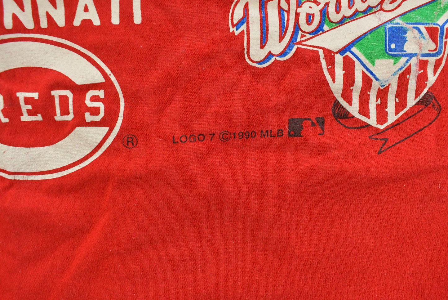 Vintage 1990 Cincinnati Reds World Series MLB Graphic T-Shirt Men's L