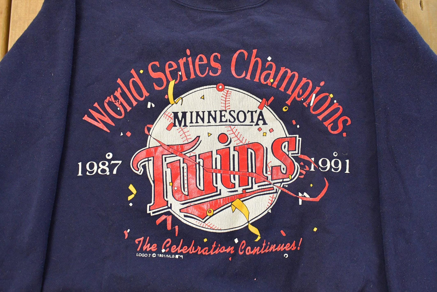 Vintage 1991 Minnesota Twins MLB World Series Champions Crewneck Sweatshirt Men's Medium