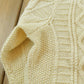Vintage 1980s Wool 3D Cable Knit Sweater Men's M