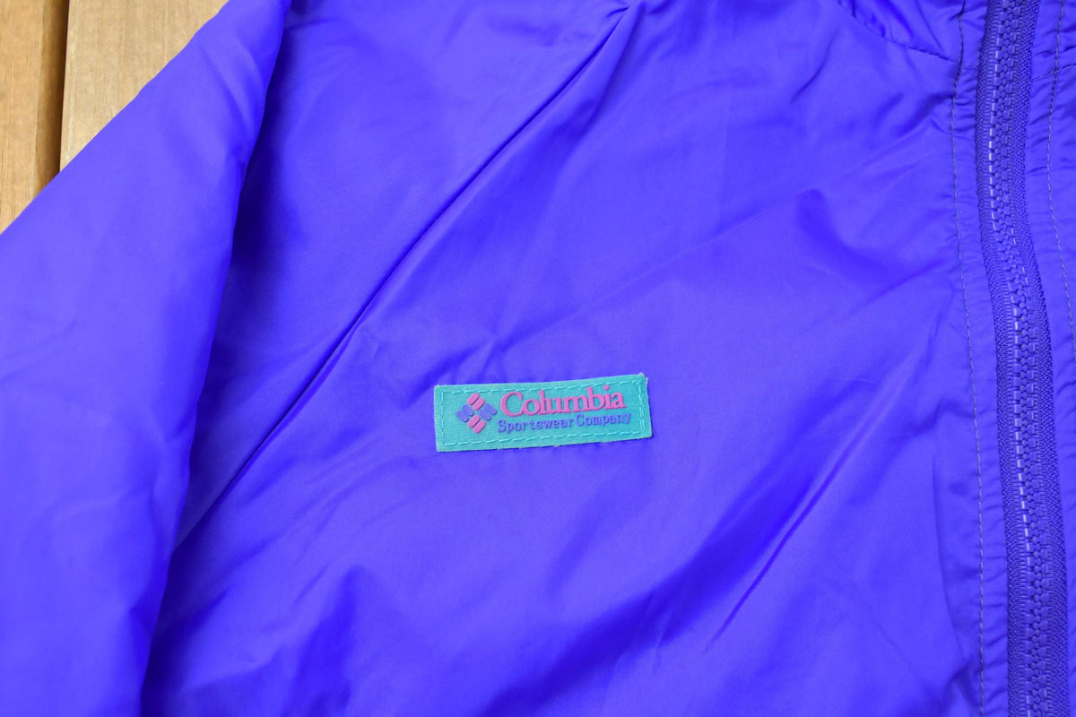 Vintage 1980s Columbia Reversible Full Zip Jacket Women's M