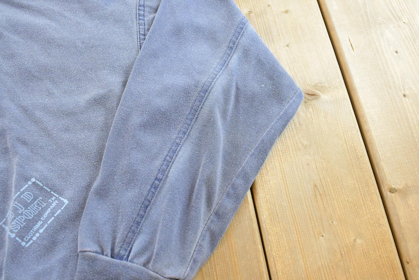 Vintage 1990s DJD Blank Cropped Quarter Zip Crewneck Sweatshirt Men's M
