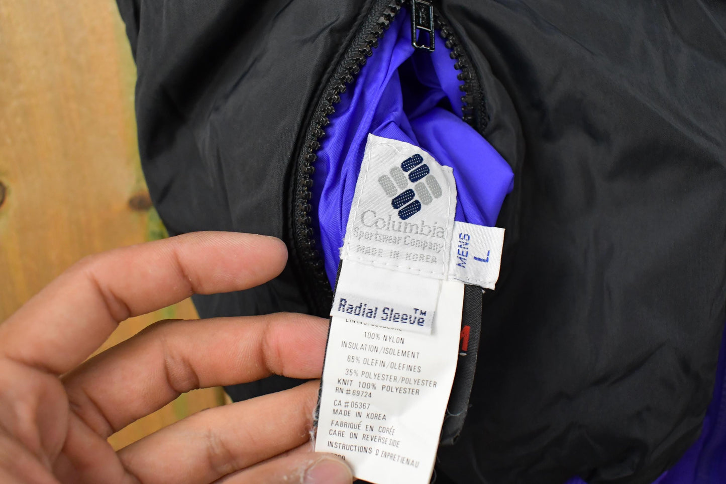 Vintage 1980s Columbia Sportswear Reversible Goose Down Puffer Jacket Men's L
