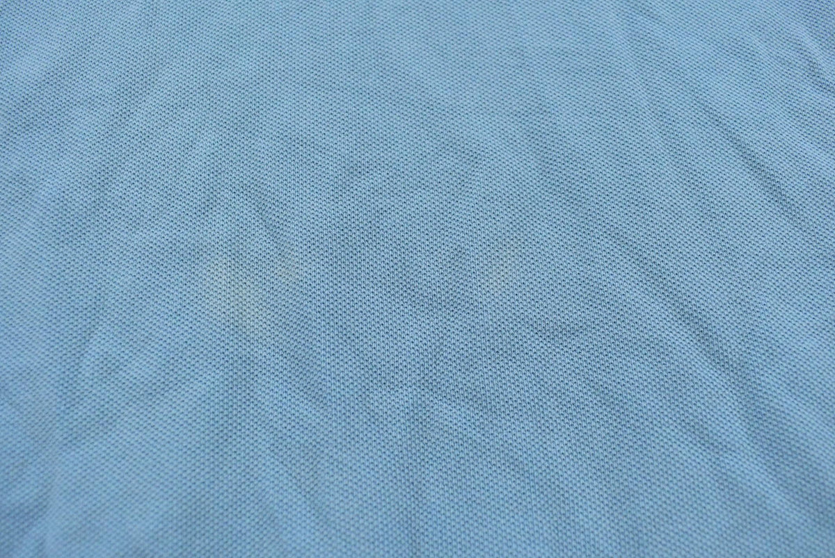 Vintage 1990s Polo By Ralph Lauren Blank Blue Small Pony Short Sleeve Polo Shirt Men's XL