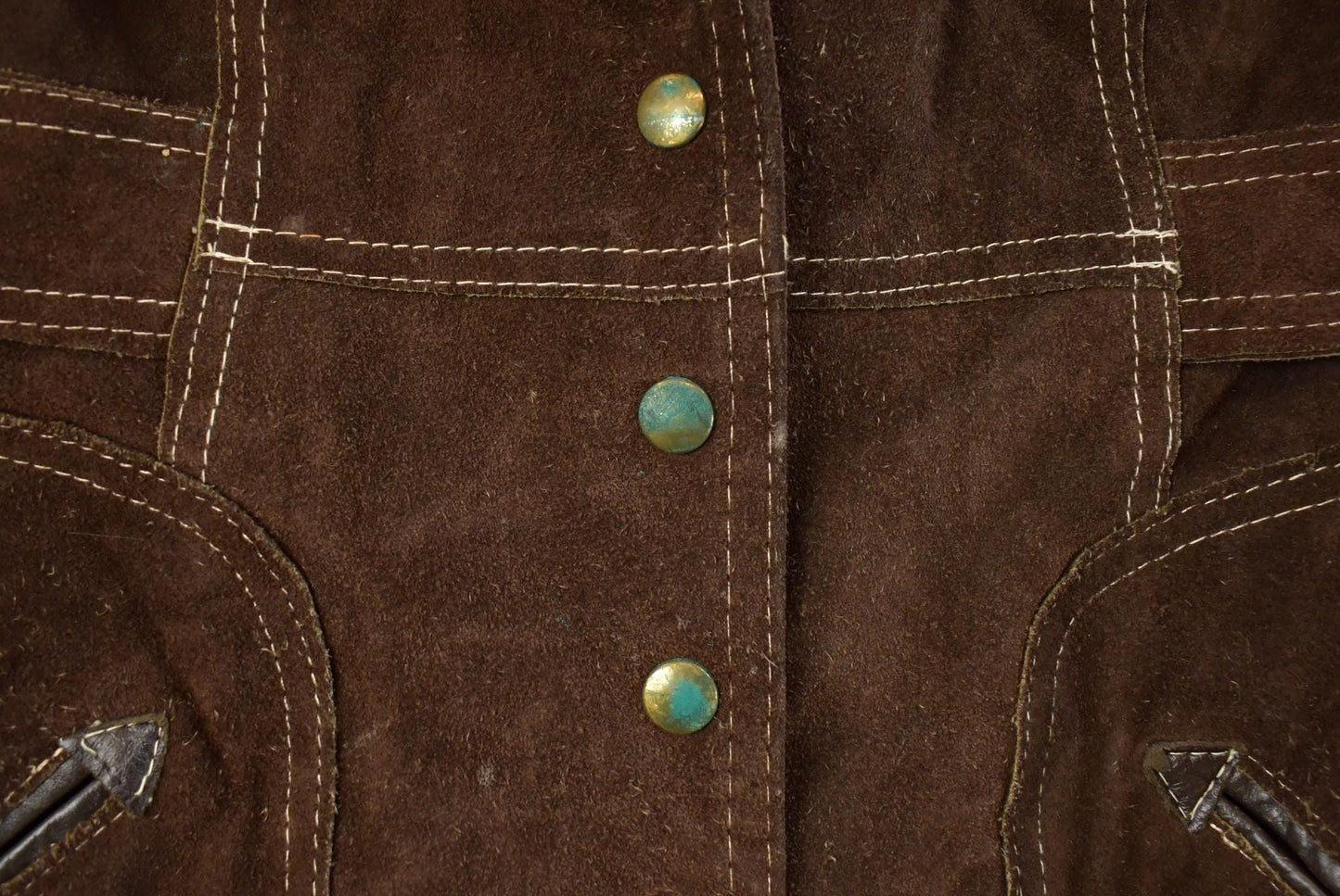Vintage 1980s The Tannery Shearling Suede Leather Coat Women's S