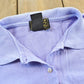 Vintage 1990s Eddie Bauer Light Purple Lilac Full Button Up Polo Shirt Women's L