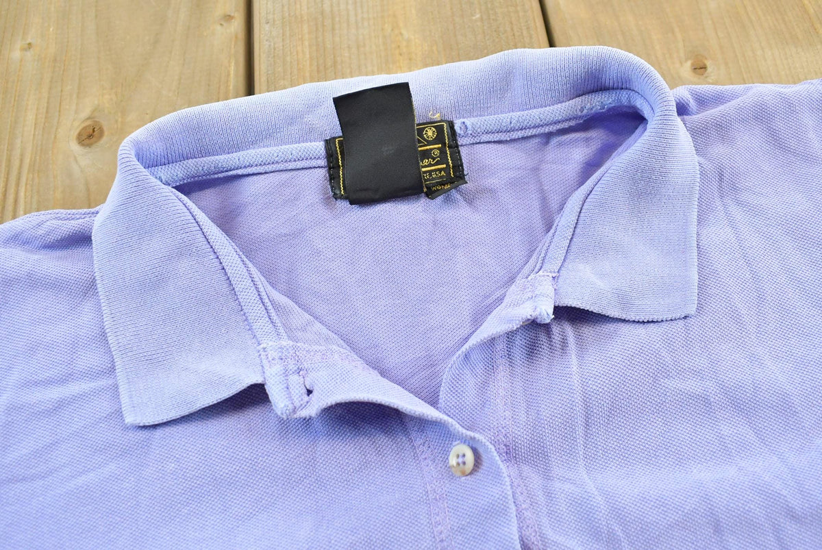 Vintage 1990s Eddie Bauer Light Purple Lilac Full Button Up Polo Shirt Women's L