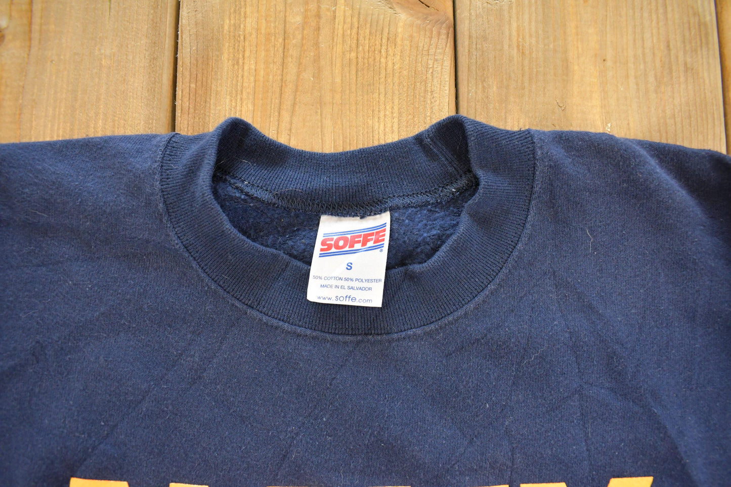 1990s Vintage Navy Spell Out Naval Crewneck Sweatshirt Men's S
