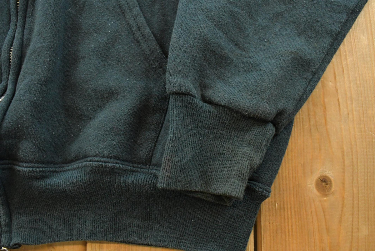 Vintage 2000s Black Blank Zip Up Hoodie Sweatshirt Men's L