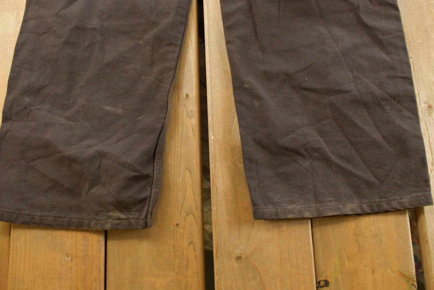Vintage 2000s Carhartt Double Knee Dark Brown Canvas Pants Men's 36 x 31.5