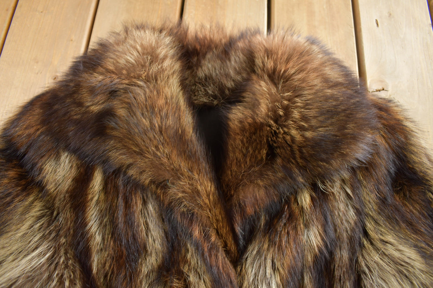 Vintage 1970s Full Length Multi Brown Mink Fur Coat
