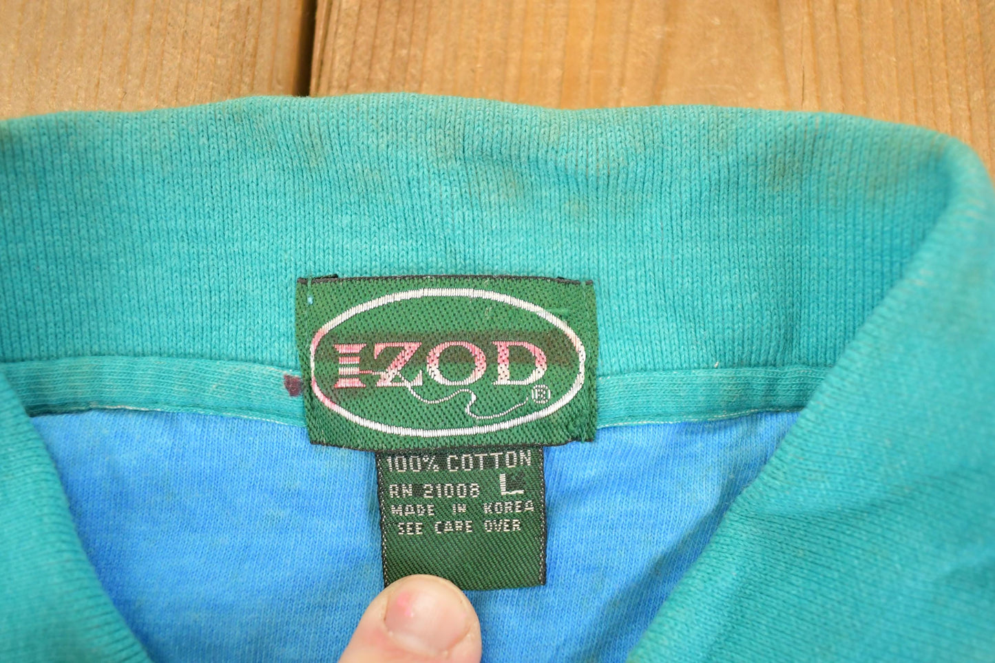 Vintage 1980s Izod Striped Button Up Shirt Men's XL