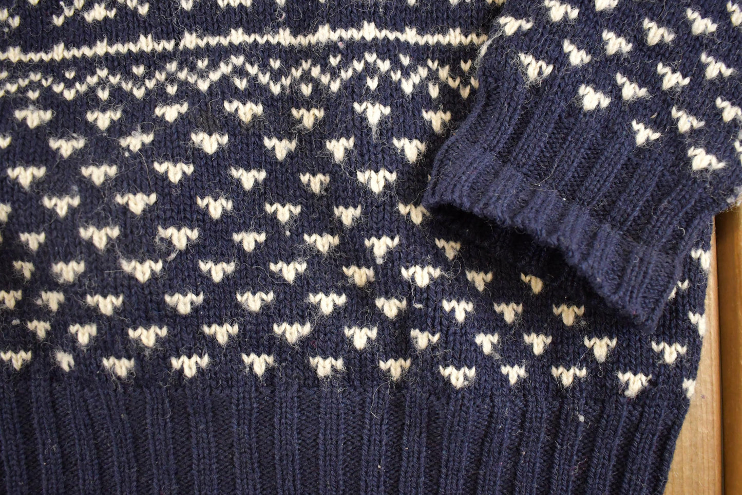 Vintage 1980s Canvasback Bay AOP Fighting Buck Wool Knit Crewneck Sweater Women's M