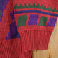 Vintage 1990s Rittenhouse Square Abstract Knit Crewneck Sweater Men's L