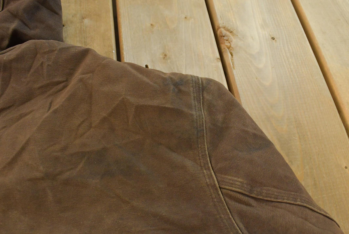 Vintage Y2K Distressed Carhartt Hooded Work Jacket Men's 2XL