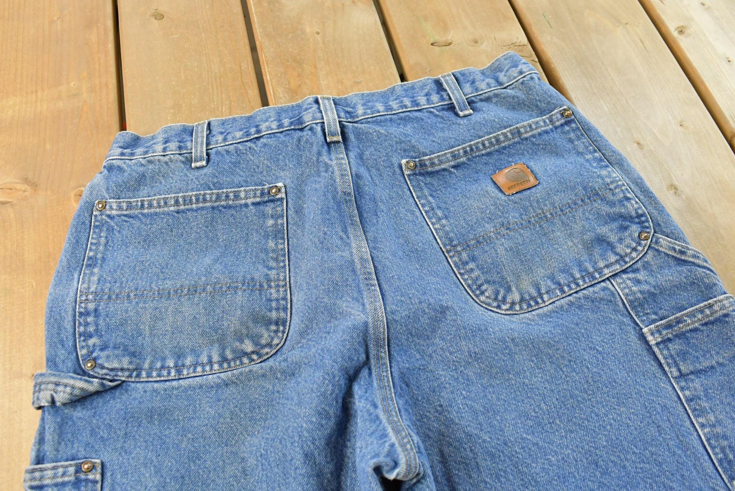 Vintage 2000s Carhartt Double Knee Denim Blue Jeans Men's 32 x 30