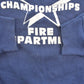 Vintage 1990s Boston Fire Department Basketball Championships Raglan Crewneck Sweatshirt Men's L