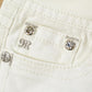 Vintage Y2K Miss Me White Bedazzled Low Rise Jeans Women's 28