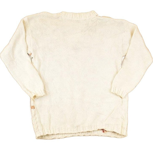 Vintage 1990s Daniel Hechter Chunky Cable Knit Crewneck Sweater Women's M