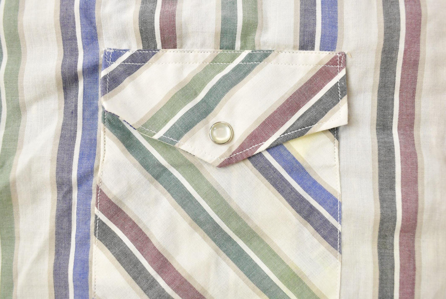 Vintage 1990s Rustler Striped Button Up Flannel Shirt Men's 2XL