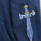 Vintage Y2K JNCO Jeans Sword Dragon Hoodie Sweatshirt Mens Large