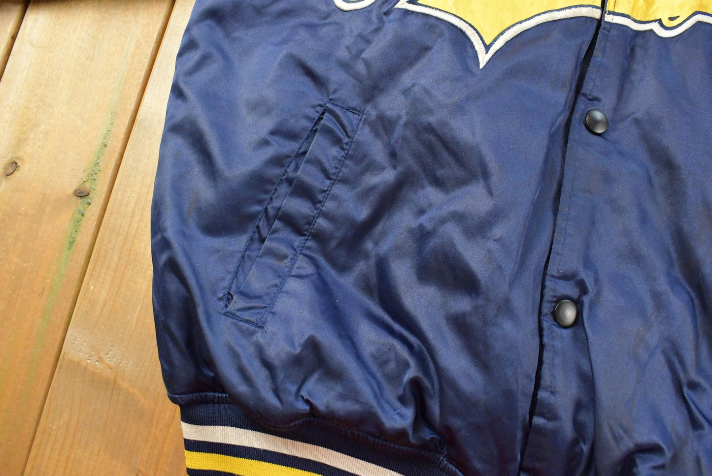 Vintage 2000s University of Michigan Wolverines Nylon Satin Bomber Jacket Men's XL
