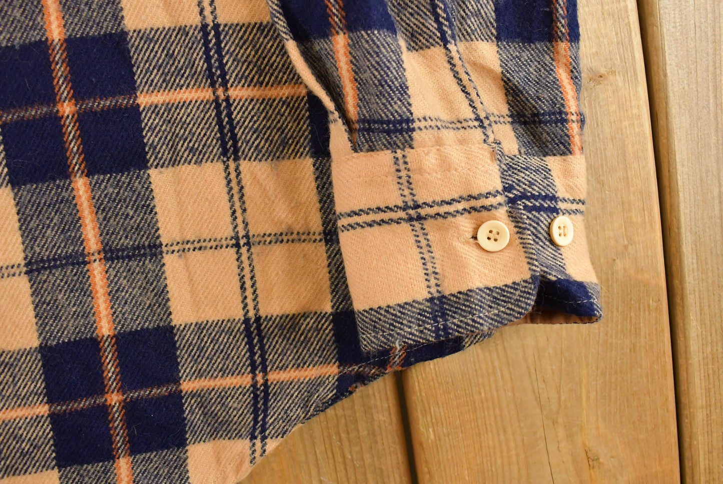 Vintage 1980s Kingsport Plaid Flannel Button Up Shirt Men's Large