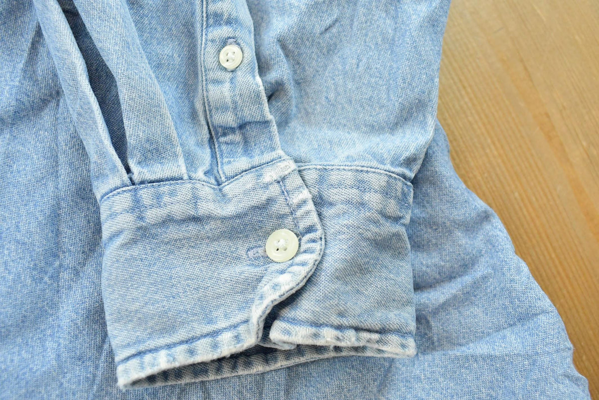 Vintage 1990s North Crest Denim Button Up Shirt Men's 3XL