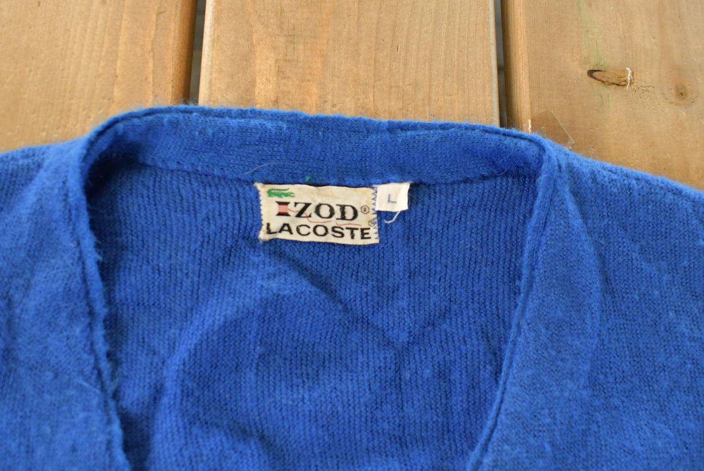 Vintage 1980s Izod Lacoste Knit Cardigan Sweater Men's Large