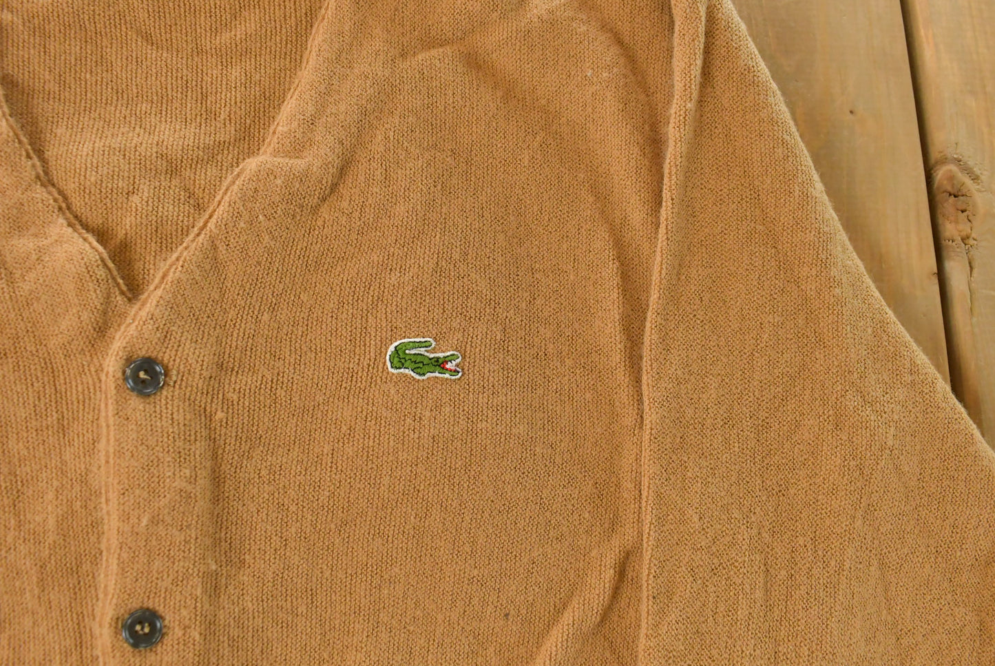 Vintage 1980s Izod Lacoste Knit Cardigan Sweater Men's XL