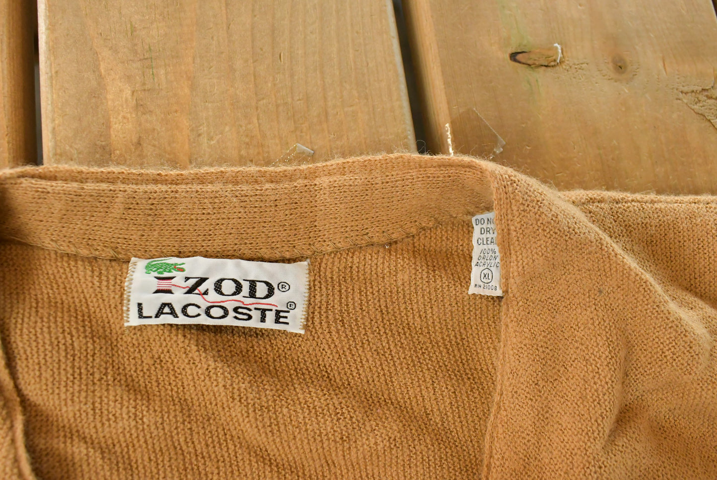 Vintage 1980s Izod Lacoste Knit Cardigan Sweater Men's XL