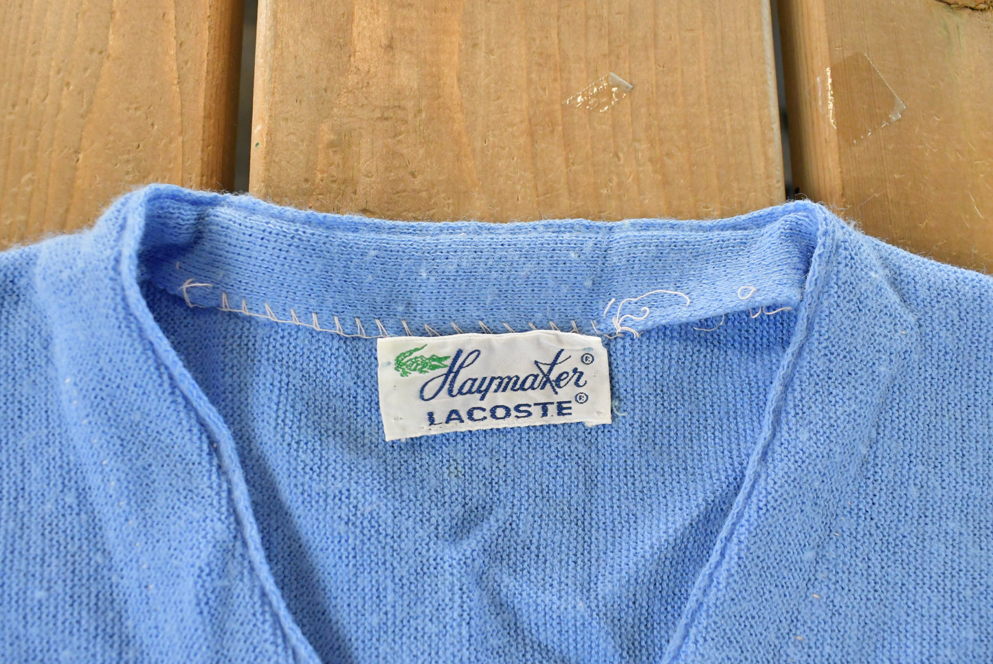 Vintage 1960s Haymaker Lacoste Knit Cardigan Sweater Women's Medium
