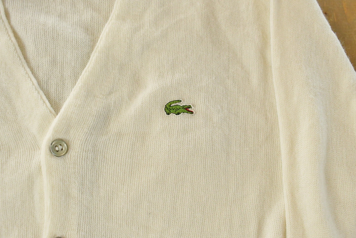 Vintage 1980s Izod Lacoste Knit Cardigan Sweater Men's Large